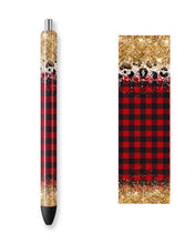 Load image into Gallery viewer, BUFFALO PLAID GOLD GLITTER