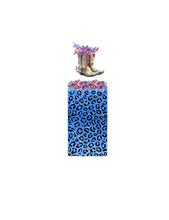 Load image into Gallery viewer, COWBOY BOOTS BLUE LEOPARD