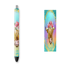 Load image into Gallery viewer, HIGHLAND COW with BLUE GLITTER