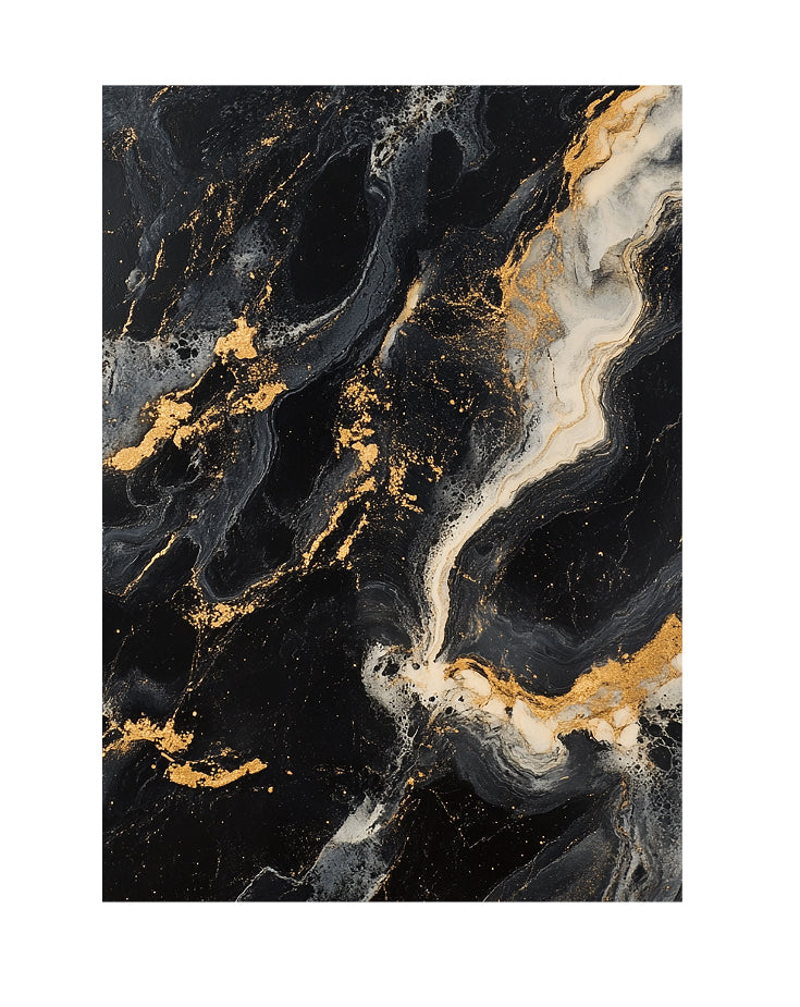BLACK AND GOLD MARBLE 1 SNOWGLOBE WRAP