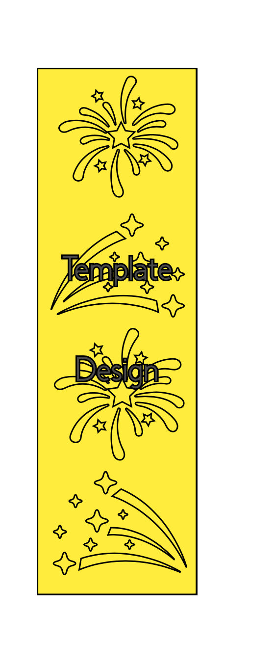 Firworks pre-cut template