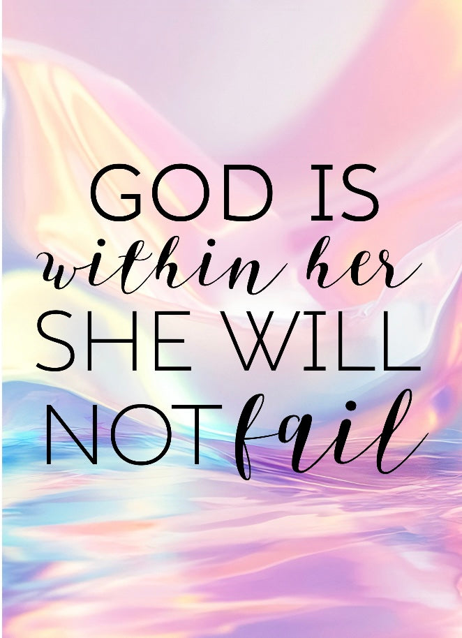 GOD IS WITHIN HER SNOWGLOBE WRAP