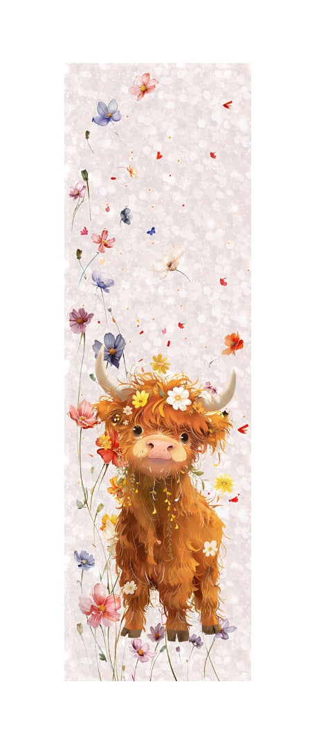 HIGHLAND COW FLORAL 3