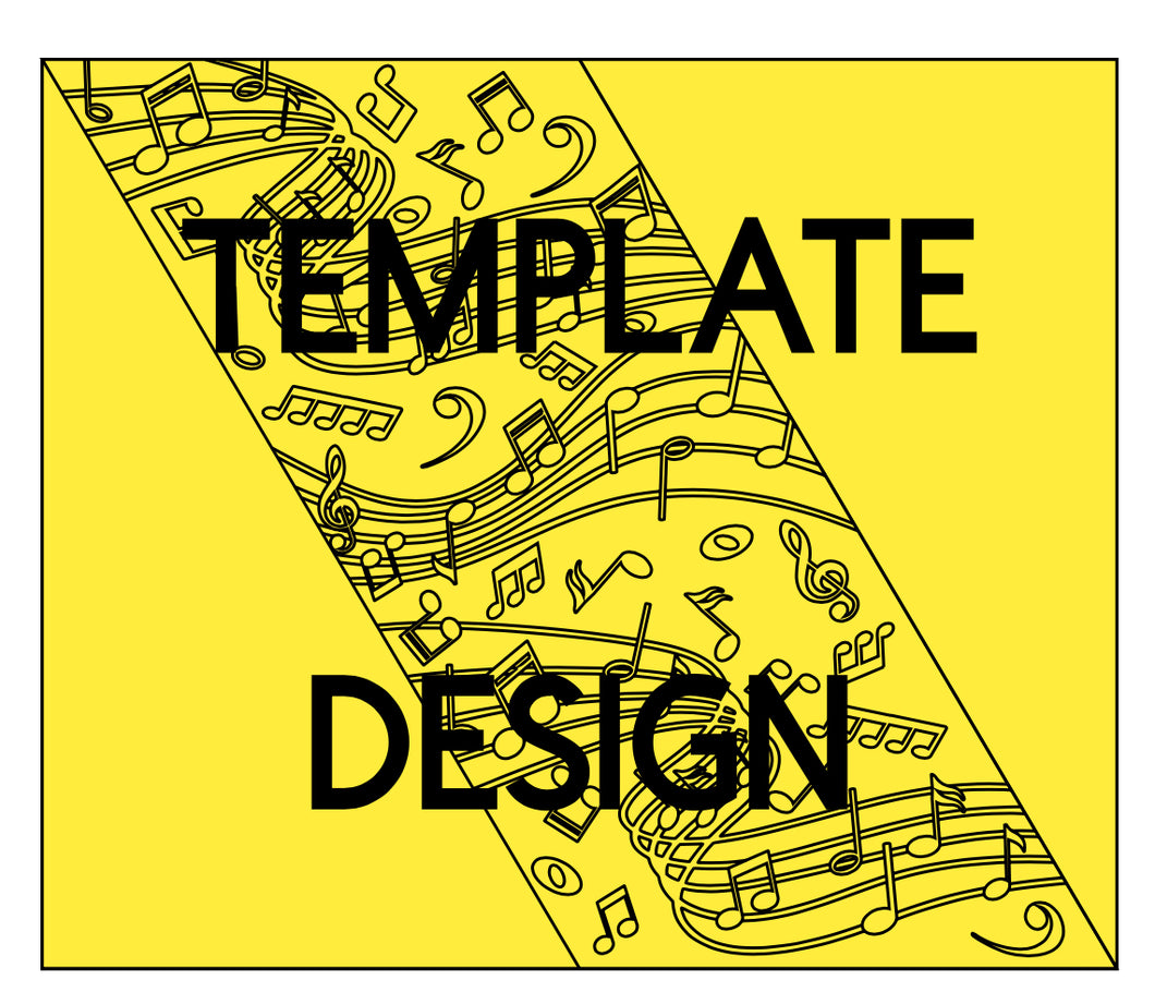 MUSIC NOTES TUMBLER  pre-cut template