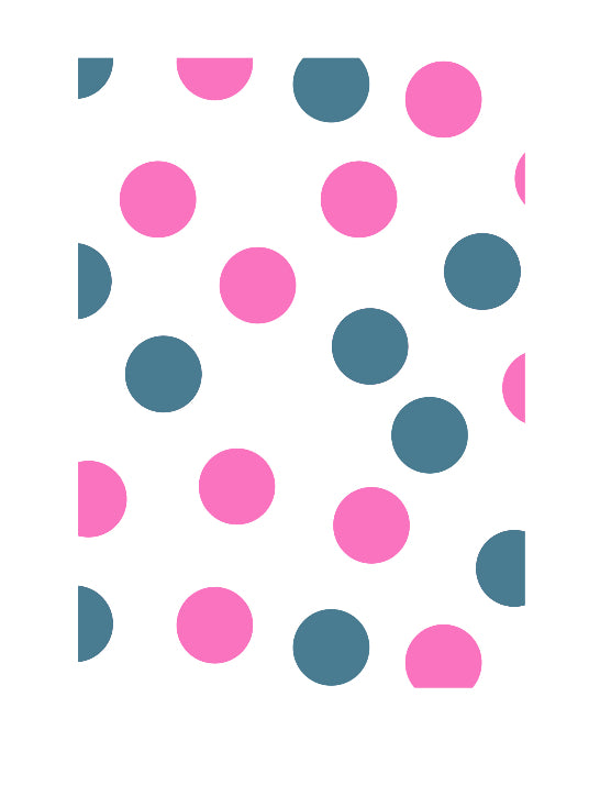 PINK AND GREY POLKA DOT SNOWGLOBE