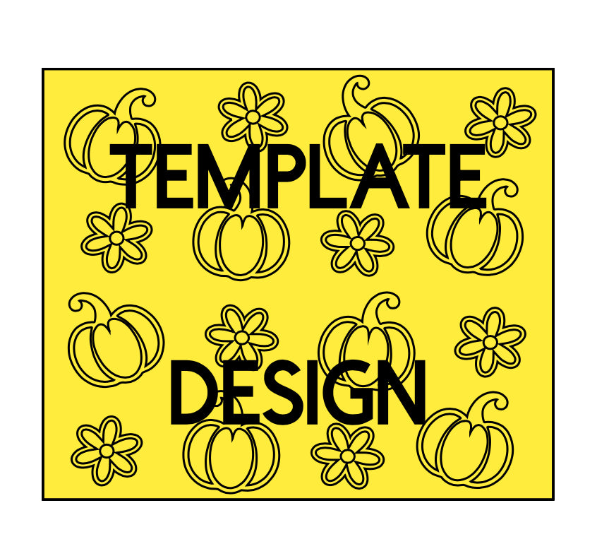 FLORAL PUMPKIN TUMBLER pre-cut template