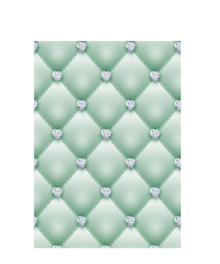 TEAL PUFFY DIAMONDS SNOWGLOBE
