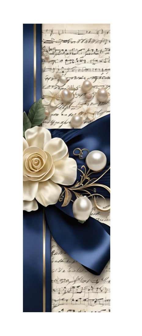 NAVY BOW AND PEARLS