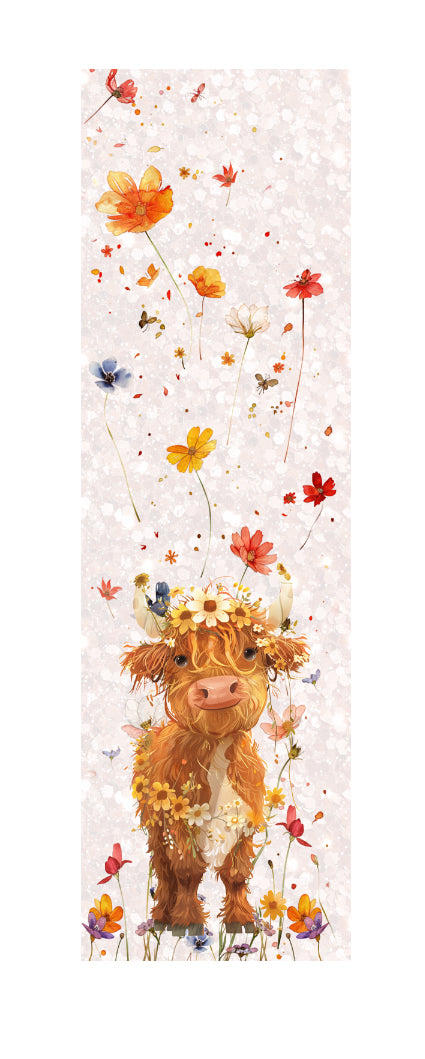 HIGHLAND COW FLORAL 1