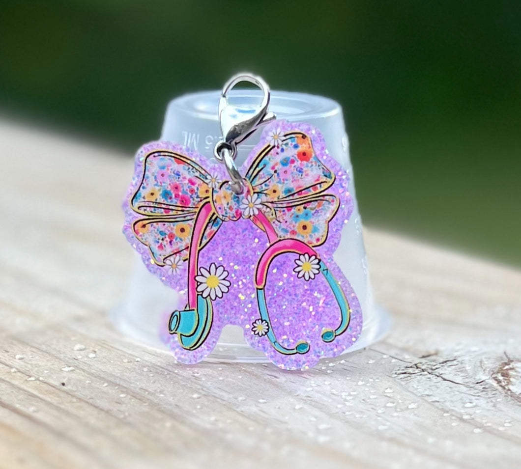 STETHOSCOPE BOW CHARM