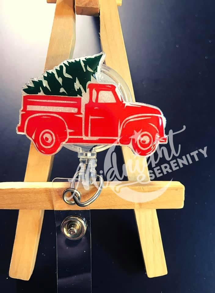 VINTAGE TRUCK WITH CHRISTMAS TREE
