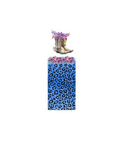 Load image into Gallery viewer, COWBOY BOOTS BLUE LEOPARD
